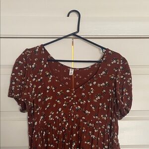 Nordstrom BP Rust Floral Mini Dress